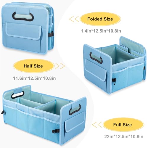 Car Trunk Organizer, Collapsible Car Organizers and Storage Light Blue - view 6