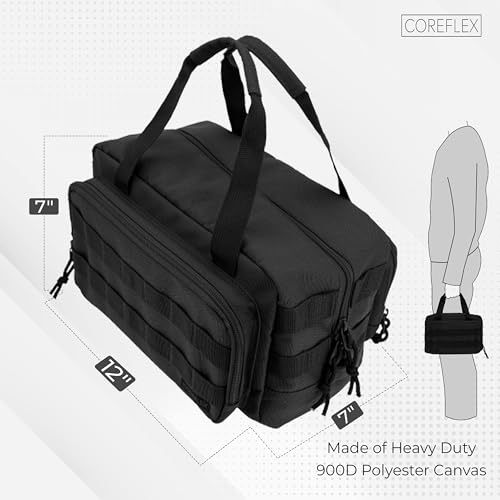 12-Inch Heavy Duty Tool Bag, Tactical, Gear, Range, EDC,Tool Bag for cars, Multi-Purpose Work Bag for Mechanics,Electrician,Carpenters,Builders,Plumbers 12" X 7" X 7" (Black) - view 2