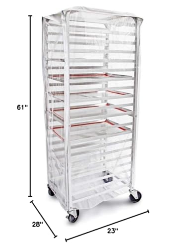 Clear Plastic Sheet Pan/Bun Pan Rack Cover, 20-Tier - view 6