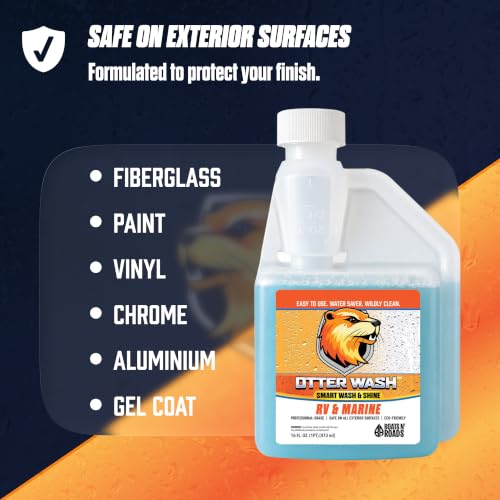 Otter Wash 16 oz Rinseless Car Wash Concentrate, 16 Washes per Bottle | Smart Wash & Shine, Built-In Gloss Enhancer, No Hose or Bucket, Scratch-Free on Paint, Glass, Vinyl & Trim, Made in USA - view 4