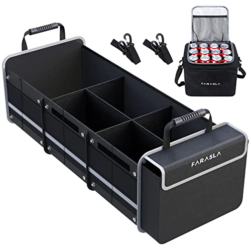 Waterproof Car Trunk Organizer with Cooler Bag