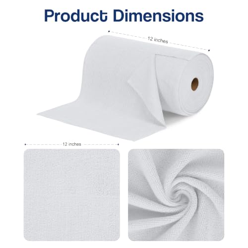 Microfiber Cleaning Cloth Roll (Value Pack of 75) - Size 12x12 Inches, Tear Away Microfiber Towel Rolls, Highly Absorbent, Reusable, Lint and Streak Free Cleaning Rags for Home - view 2
