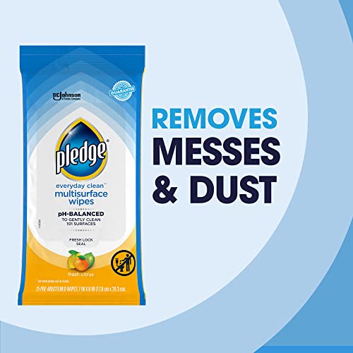 PH Balanced Multi Surface Cleaning Wipes, Fresh Citrus, 25 Ct, 4 pk - view 3