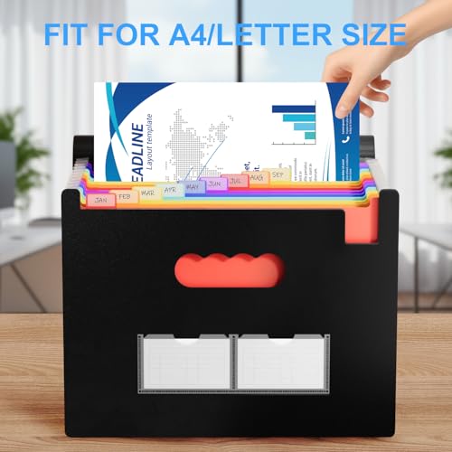 25 Pocket A4 Accordion Expanding File Organizer for Bills, School & Office - view 7