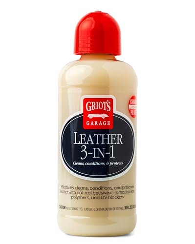 Leather 3-in-1, Leather Cleaner and Conditioner for Car Leather Seat Upholstery, Sofa, Jacket, Shoes, and More, Cleans, Conditions, and Protects, 16 Oz, 11019