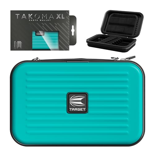 Takoma XL Darts Wallet Case, Aqua – Holds 6 Darts, Protective EVA Holder with Double Zip Lock Pouches – Professional Dart Accessories