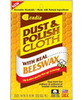 Reusable Dust and Polishing Cloth - Beeswax Furniture Wipes for Cleaning or Wiping Dirt Surfaces at Home and Office - Great Cleaner for Wood, Tiles, Blinds and Ceilings Fan | 1 Pack