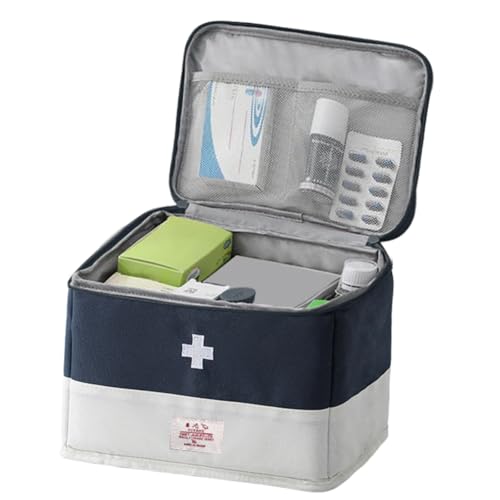 Medicine Travel Bag Organizer, Empty First Aid Box, for Home, Travel, Camping, Car, Hiking & Outdoor Emergencies, Travel Medicine Kit