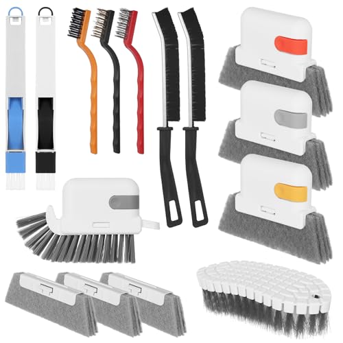 15 Pcs Window Groove Cleaning Brush Tool, Door Window Track Cleaner Groove Gap Cleaning Tools Crevice Cleaning Brush Gap Scrub Brush for Shutter Sliding Door Keyboard Tile Lines Sill Car Vents