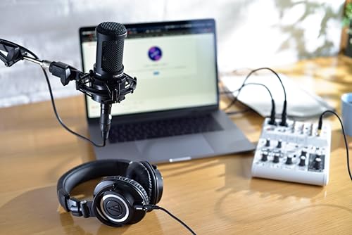 AT2020 Cardioid Condenser Studio XLR Microphone, Ideal for Project/Home Studio Applications, Black - view 6
