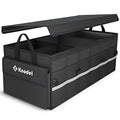 Trunk Organizer with Lid for Car, SUV, and Truck (Large, Black)
