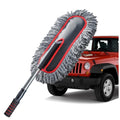 Car Duster, Scratch-Free Microfiber Cleaning Brush, Gray/Red
