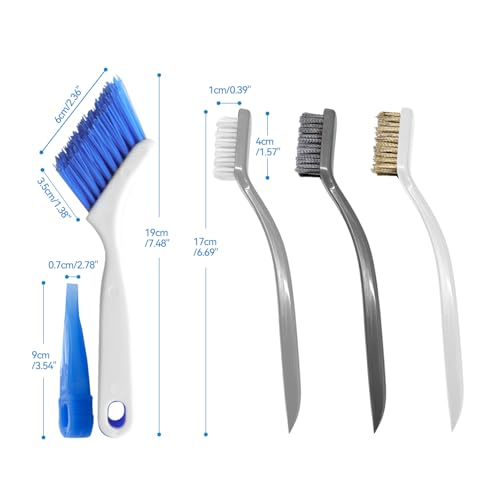 Crevice Cleaning Brush Set for Kitchen & Window Tracks, 4-Piece - view 2