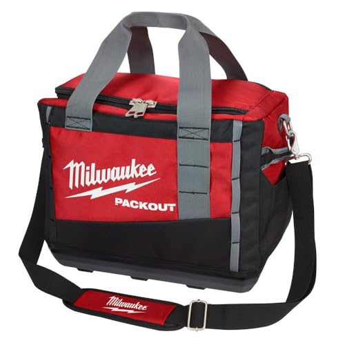 Bag tool 48-22-8321 Tool Bag, 9.6 in W, 15 in D, 12.2 in H, 2 -Pocket, Polyester, Black/Red