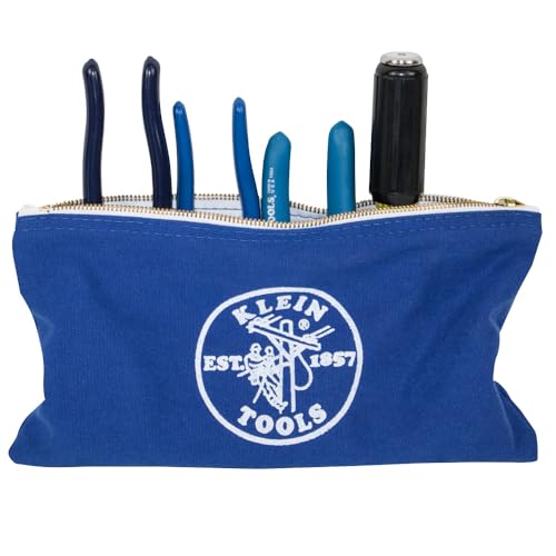 5140 4-Pack 12.5" Canvas Zipper Bags and 55569 5-Piece Reinforced Stand-Up Zipper Tool Pouch Set with Carabiners - view 4