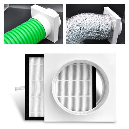 Professional HEPA Duct Air Filter System with Activated Carbon Composite Net for PVC PE Pipes Indoor Air Purification Ventilation Compatible with 110mm 160mm Diameter Ducting(160mm) - view 3