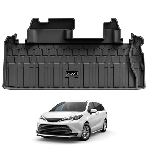 Cargo Mat for Toyota Sienna 2021-2026, TPE Custom Fit Trunk Liner