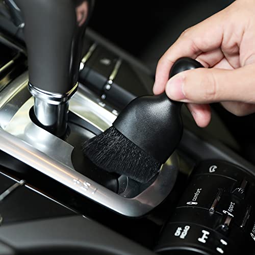 Car Interior Detailing Brush,Soft Bristle Cleaning Brush Car Detailing Brush Dusting Brush,Car Interior Cleaning Tool,Auto Detail Brush Car Dash Duster Brush (Black) - view 2