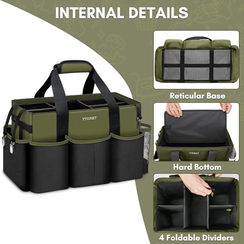 Foldable Cleaning Supply Caddy, Wearable Cleaning Tote with Dividers - view 4