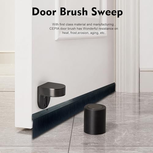 2 Pack Garage Door Brush Seal, Black Brush Sweep for Roll-Up Doors, 6.6 FT - view 5
