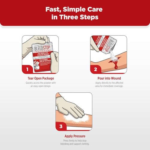 First Aid Powder for Blood Clotting, Trauma Kit, Blood Thinner Patients, Camping Safety, and Survival Equipment for Moderate to Severe Bleeding Wounds or Nosebleeds 5 Pack 15g - view 5