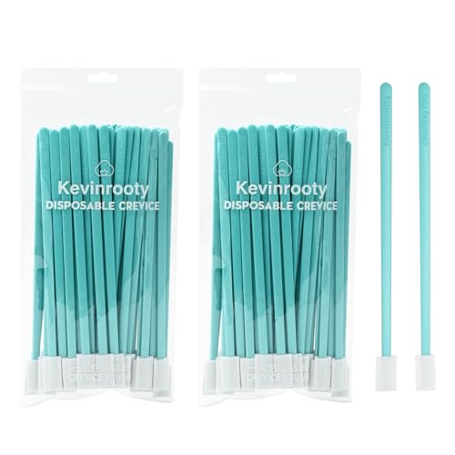 100PCS Disposable Crevice Cleaning Brush Tool kit, Disposable Toilet Brush, Disposable Toilet seat Cleaner Tool (Blue)