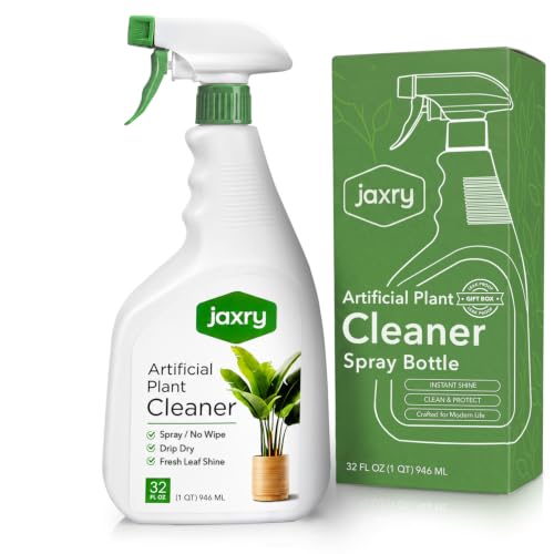 Jaxry Silk Plant Cleaner Spray No Wipe, Artificial Plants & Flowers, 32 oz
