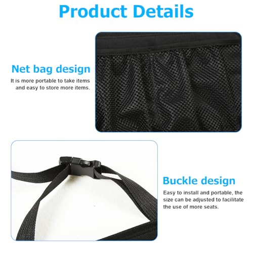 Car Trunk Organizer, Detachable Vehicle Backseat Storage Bag with 4 Compartments, Large Capacity Back Seat Organization Hanger with Lids, Space Saving Universal Automotive Accessories (Black) - view 3