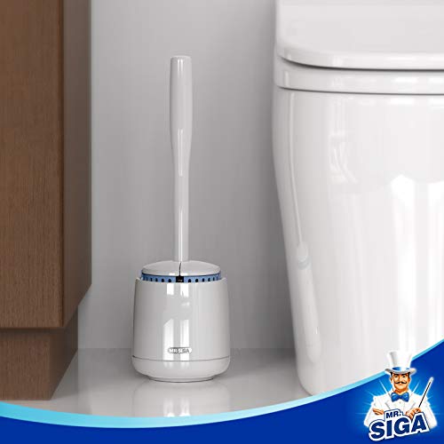 Toilet Bowl Brush and Holder, Sturdy Long Handle, White, 1 Pack - view 6