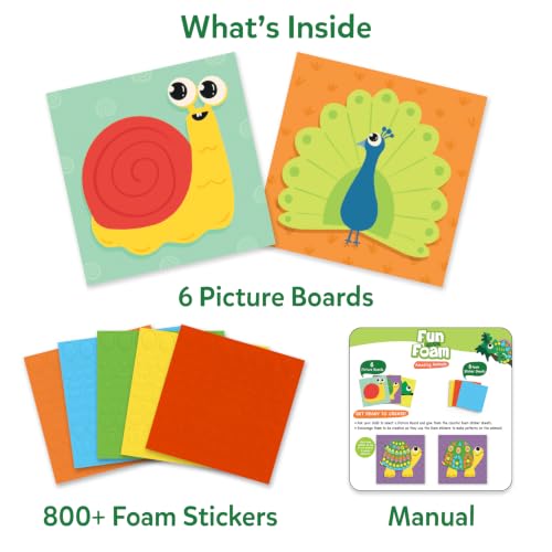 Fun with Foam Sticker Art – Animals, Craft Kit, Gift for Kids - view 2