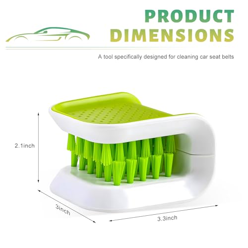 Car Seat Belt Cleaning Brush, Nonslip U-Shaped Safety Belt Washing Tool with Double-Sided Bristles, Closeable Seatbelt Detailing Tool Cleaning Brush for Most Vehicles - view 2
