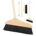 Horsehair Broom with Handle for Hardwood Floors, 35 in Long