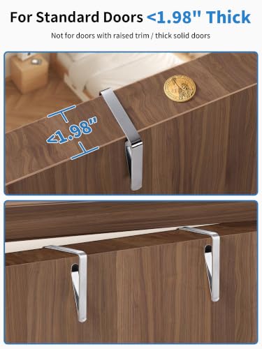 Over the Door Organizer for Bedroom, Pantry, Bathroom, 5 Shelf Grey - view 4