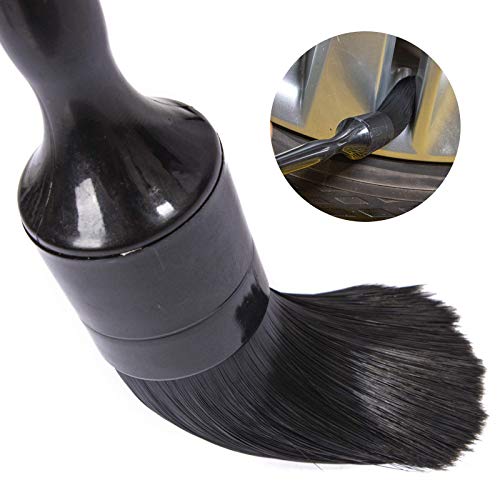 Car Detailing Brush Set, 5 Pack Auto Black Detail Brushes, Comfortable Grip and Scratch-Free Cleaning Brush for Car Interior or Exterior, Wheels, Tires, Engine Bay, Leather Seats, Door Panels, Emblems - view 4