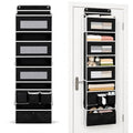 Over Door Hanging Organizer, 5 Pockets, 50 lbs Capacity, Black