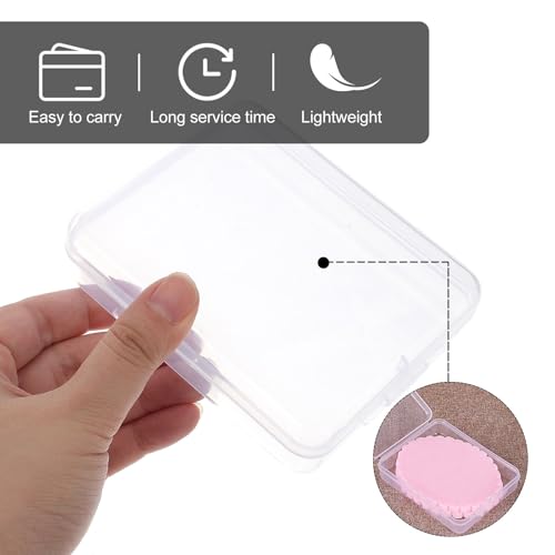 10pcs Makeup Sponge Cases, PP Storage Containers with Dustproof Lids - view 3