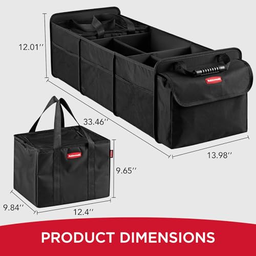 Car Organizer, Collapsible Trunk Organizer with Removable Leakproof Cooler Bag without Lid, Multi-Compartment Car Storage Organization for Car Accessories, 5 Compartments Without Cover - view 5