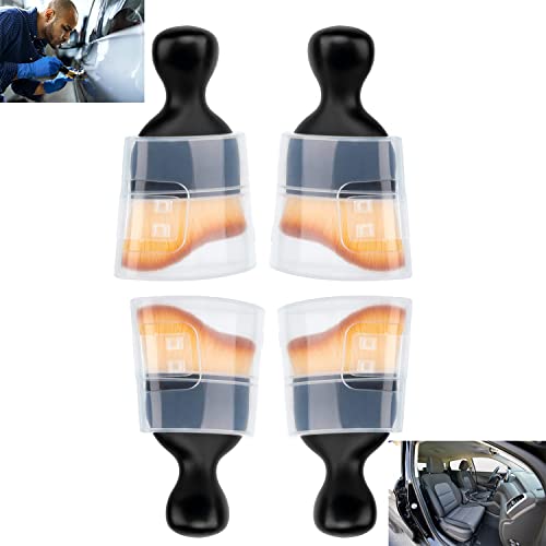 4 Pack Car Interior Cleaning Soft Brushes， Car Interior Beauty Brush，Car Interior Dusting Brush，Suitable for Cleaning Car Interior or Exterior，Air Conditioning Vents， Leather，Computers