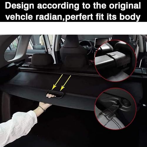 Car Rear Trunk Parcel Shelf for Lexus RX350L RX450HL 2018-2022, Retractable Luggage Cargo Cover Parcel Shelf Boot Shelves Partition Security Privacy Interior Accessories - view 2