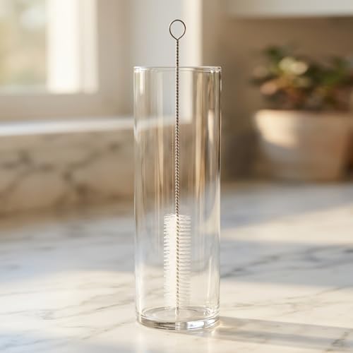 12 Inch Extra Long Straw Brush Cleaner (10 Pack), Flexible Nylon Tube Cleaning Brushes with 0.4 Inch Bristle Head, Rust-Proof Stainless Steel Wire for Reusable Tumbler Straws, Pet Fountains & Pipes - view 6