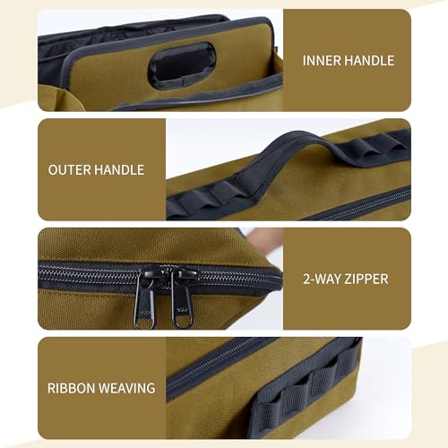 Folding Tool Bag, Multifunctional Tool Storage Bag, Zippered Duffel Bag, Water Repellent Origanizer - view 6