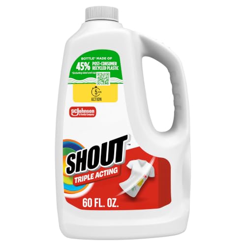 Shout Triple Acting Laundry Stain Remover Spray Refill, 60oz, (1-Pack)