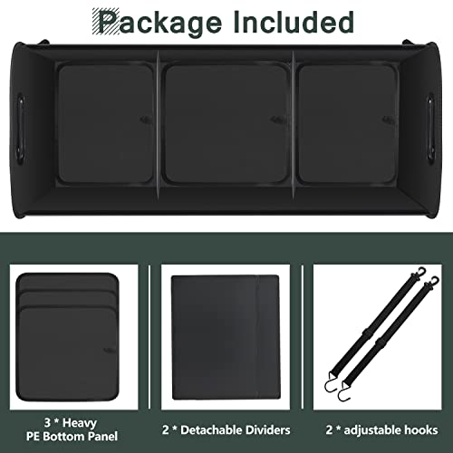 Trunk Organizer - 95L Extra Large Capacity SUV Cargo Storage, Collapsible Waterproof Design with Non-Slip Bottom & Retractable Straps, Car Organizers for SUV, Truck, Sedan - view 5