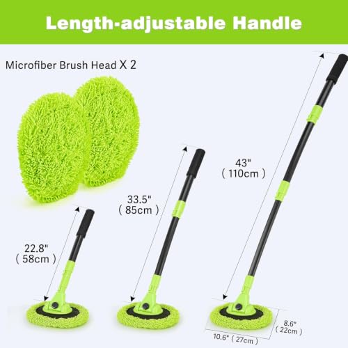 7-in-1 Car Wash Brush Kit with 15° Curved Long Handle for Cars - view 3