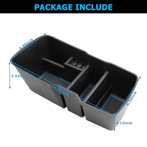Center Console Lower Organizer Tray Compatible for Kia EV6 Accessories 2026 2025 2024 2023 Armrest Bottom Storage Box (Blue) - view 6