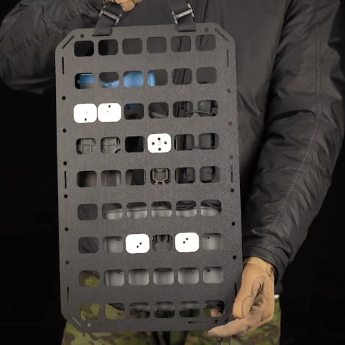 8x12.5inch Tactical MOLLE Organizer Platform for IFAK Pouch Gun Holster, Rigid Molle Panel Portable Insert Backpack Hunting Attachment - view 3
