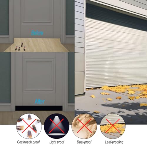 2 Pack Garage Door Brush Seal Kit, 2.75"+0.91" W x 39.37" L - view 3
