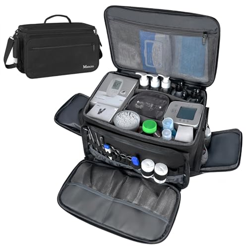 Medical Bag, Home Health Nurse Bag with Nonslip Bottom, Black