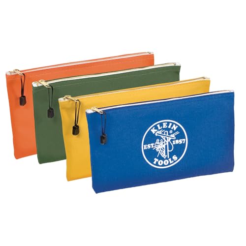5140 4-Pack 12.5" Canvas Zipper Bags and 55569 5-Piece Reinforced Stand-Up Zipper Tool Pouch Set with Carabiners - view 2