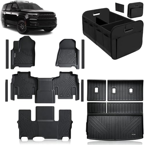 Floor Mats Set for Jeep Wagoneer 7 Seats 2022 2023 2024 2025 2026（Not L/S）
